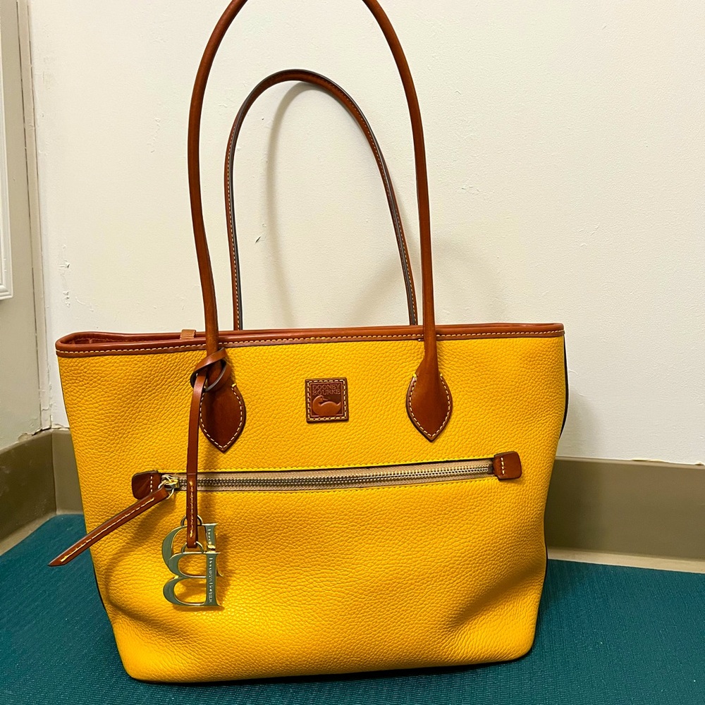 Dooney & Bourke Mustard Pebble Tote